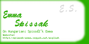 emma spissak business card